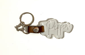 Acrylic keychain - Script with name engraved