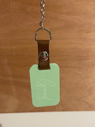 Acrylic keychain - Rectangle with name engraved
