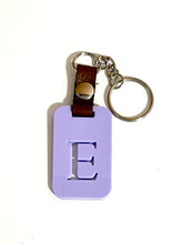 Load image into Gallery viewer, Acrylic keychain - Rectangle with initial