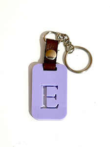 Acrylic keychain - Rectangle with initial