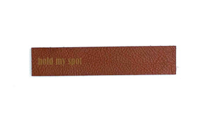 Leather bookmark: Hold my spot