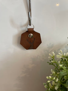 Leather keychain - Deer