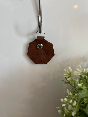 Leather keychain - Home sweet home