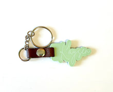 Load image into Gallery viewer, Acrylic keychain - Script with name engraved