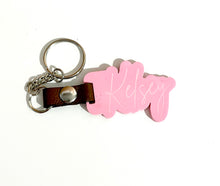 Load image into Gallery viewer, Acrylic keychain - Script with name engraved