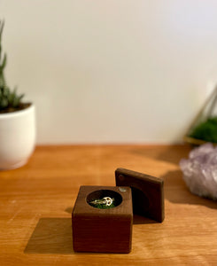 Wooden ring box-walnut