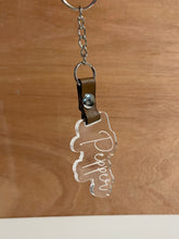 Load image into Gallery viewer, Acrylic keychain - Script with name engraved