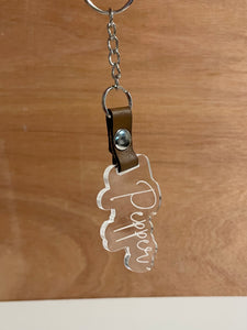 Acrylic keychain - Script with name engraved