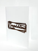 Load image into Gallery viewer, Congratulations wooden greeting card