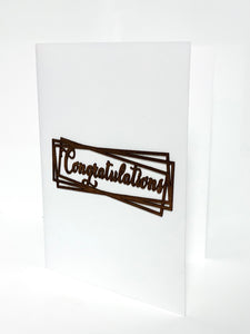 Congratulations wooden greeting card