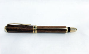 Wood rollerball pen including custom engraving