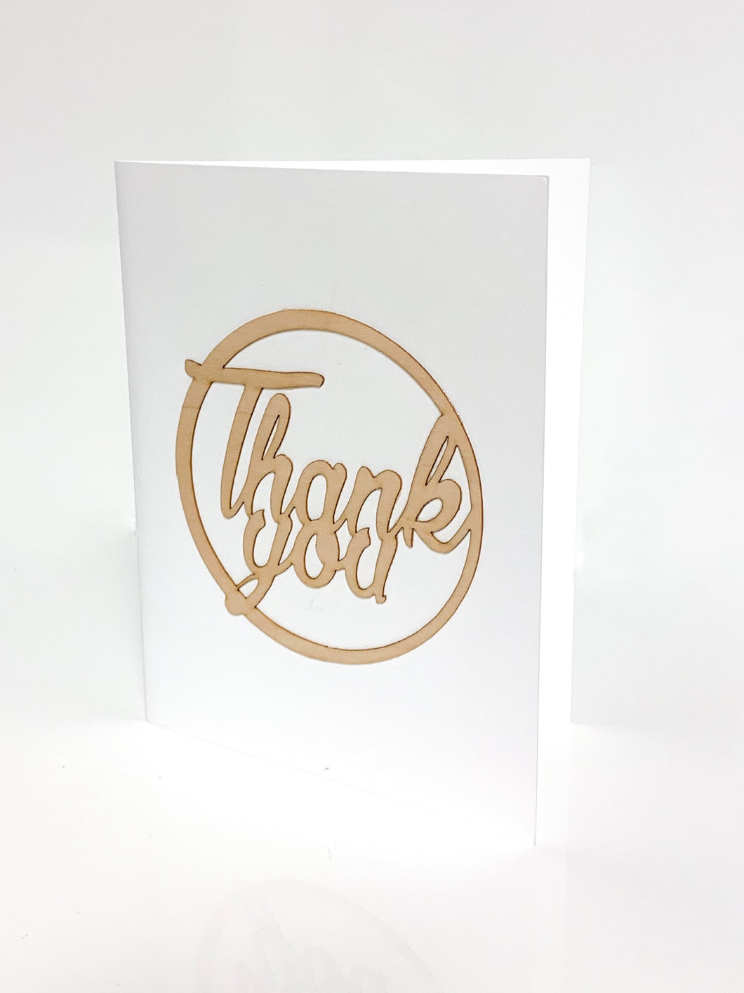Thank you wooden greeting card