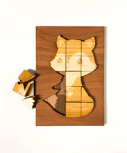 Load image into Gallery viewer, Woodland animal wood puzzle - Fox