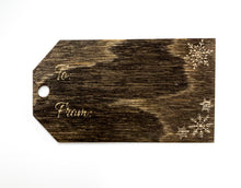 Load image into Gallery viewer, Wood gift tags - snowflakes
