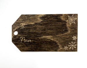 Wood gift tags - snowflakes