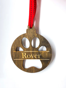 Dog paw ornament