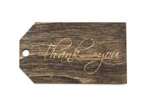 Wood gift tags - Thank you