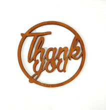 Load image into Gallery viewer, Wooden thank you round gift tag (set of 10)