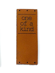 Leather label - one of a kind