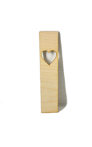 Heart wooden bookmark