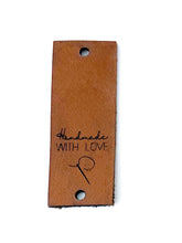 Load image into Gallery viewer, Leather label - Handmade with love