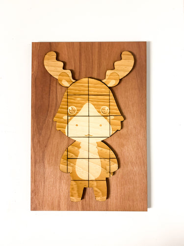 Woodland animal wood puzzle - Moose