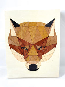 Fox wooden sticker puzzle: 8" x 10"