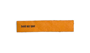 Leather bookmark: Hold my spot