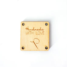 Load image into Gallery viewer, Wooden square labels - Handmade with love