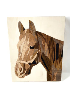 Horse wooden sticker puzzle: 12" x 16"