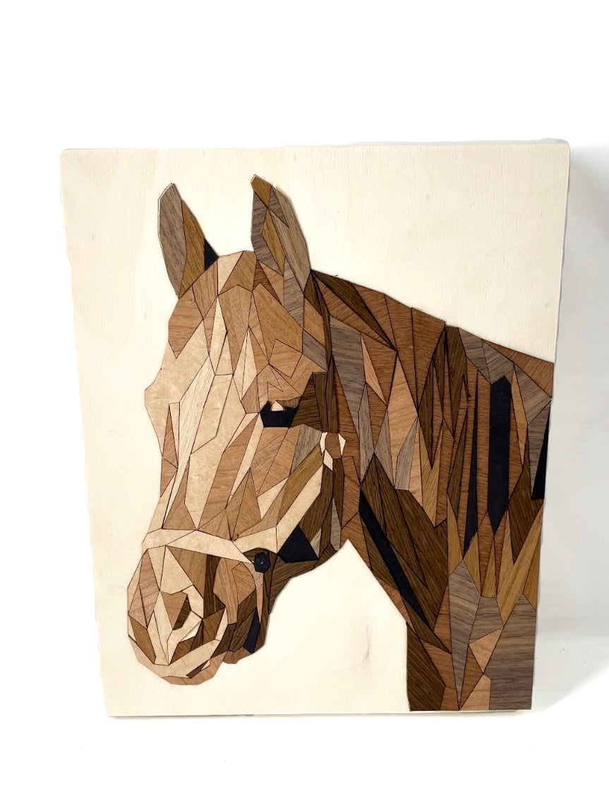 Horse wooden sticker puzzle: 12