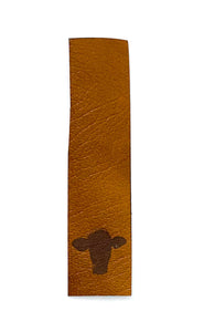 Leather bookmark: Cow