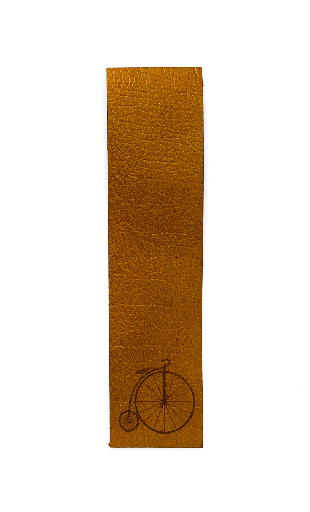 Leather bookmark: Bike