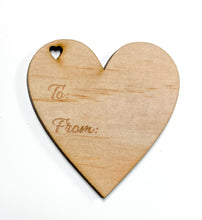 Load image into Gallery viewer, Wood gift tags - Heart