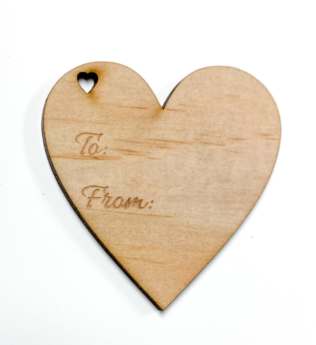 Wood gift tags - Heart