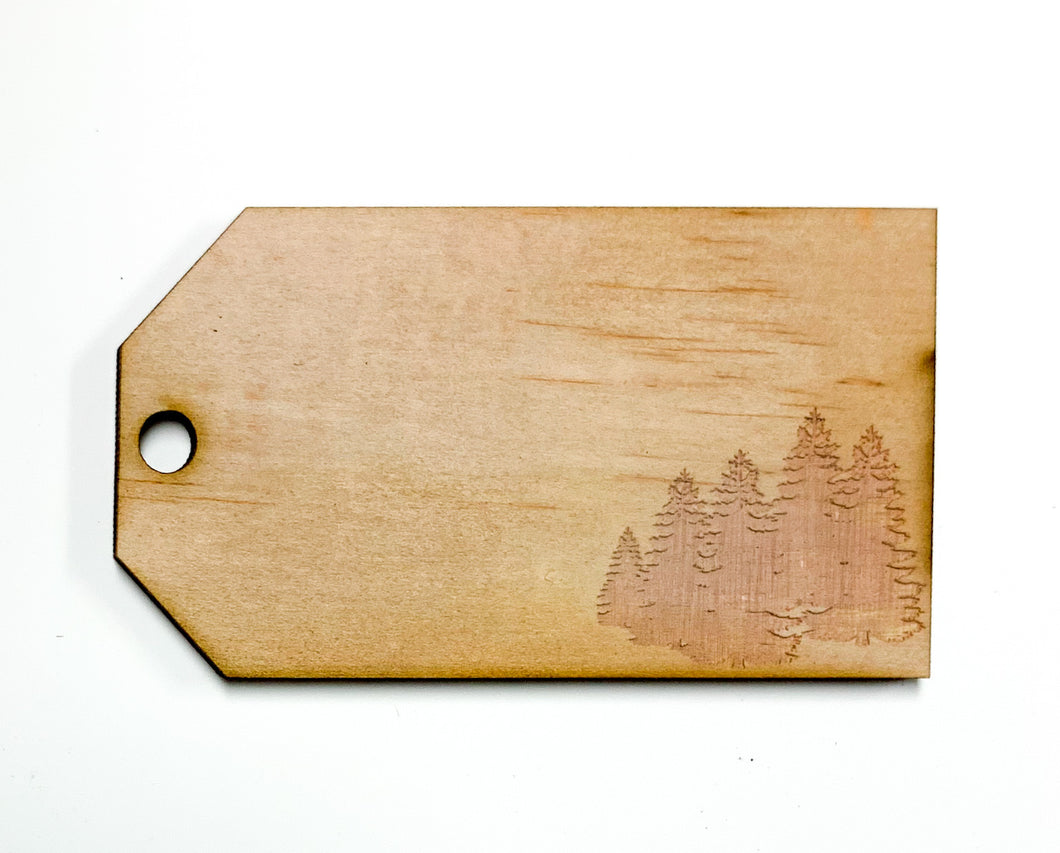 Wood gift tags - Trees