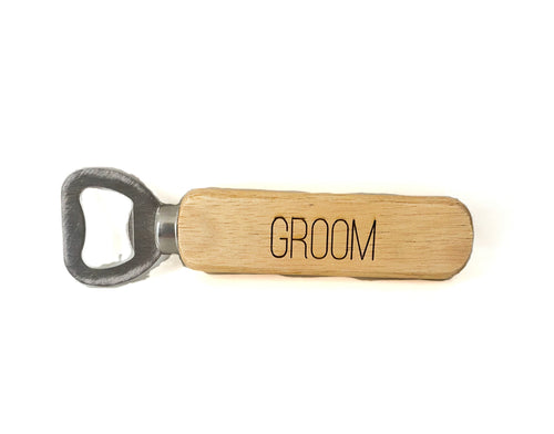 Wooden bottle opener
