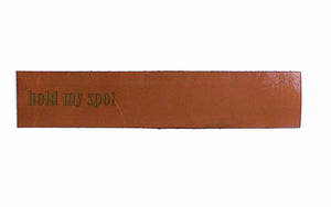 Leather bookmark: Hold my spot