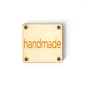 Wooden square labels - Handmade