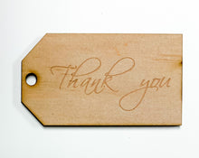 Load image into Gallery viewer, Wood gift tags - Thank you