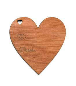 Wood gift tags - Heart