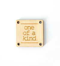Load image into Gallery viewer, Wooden square labels - One of a kind